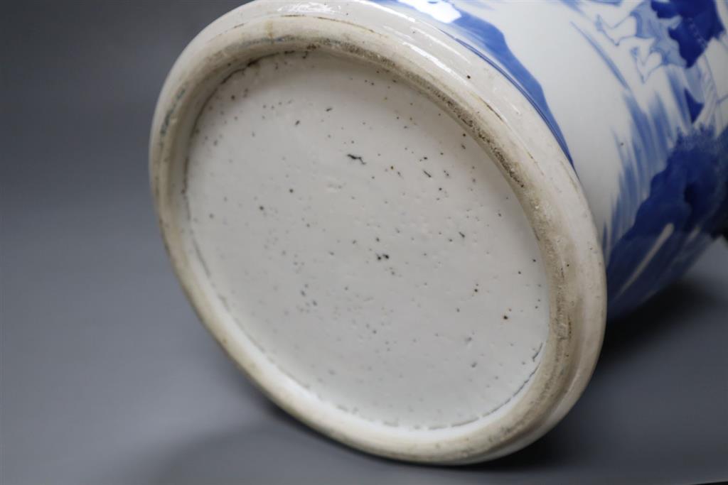 A Chinese blue and white baluster vase, height 33cm